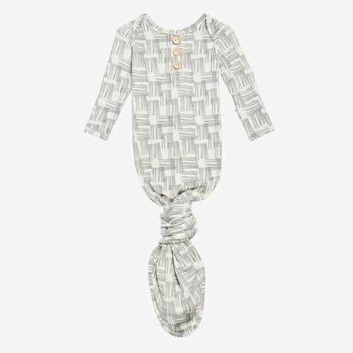 Rivers Gray Button Knotted Gown
