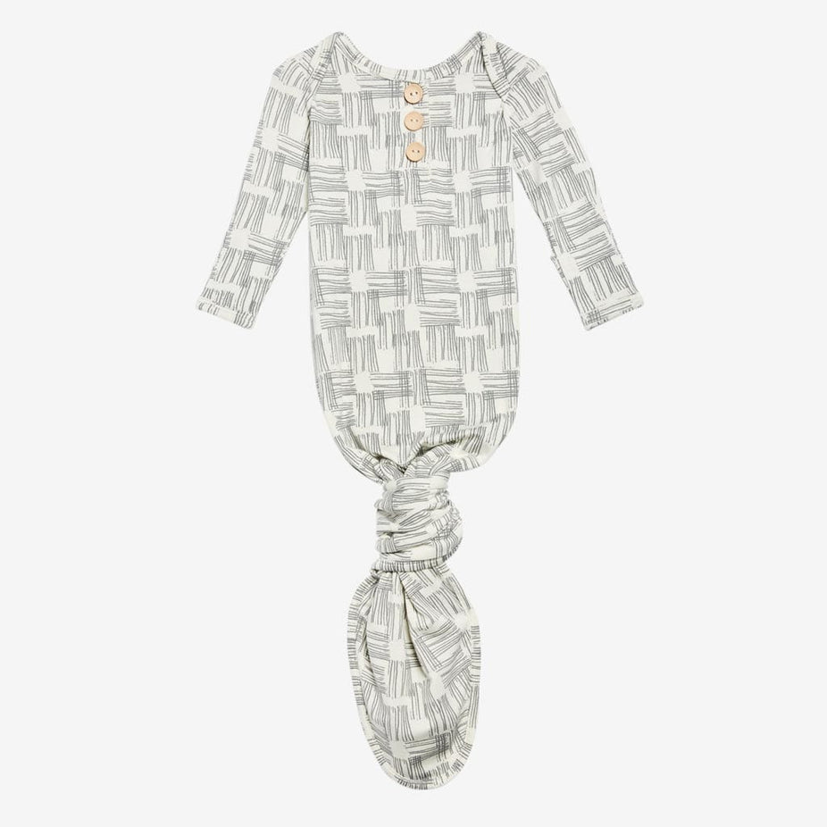 Rivers Gray Button Knotted Gown