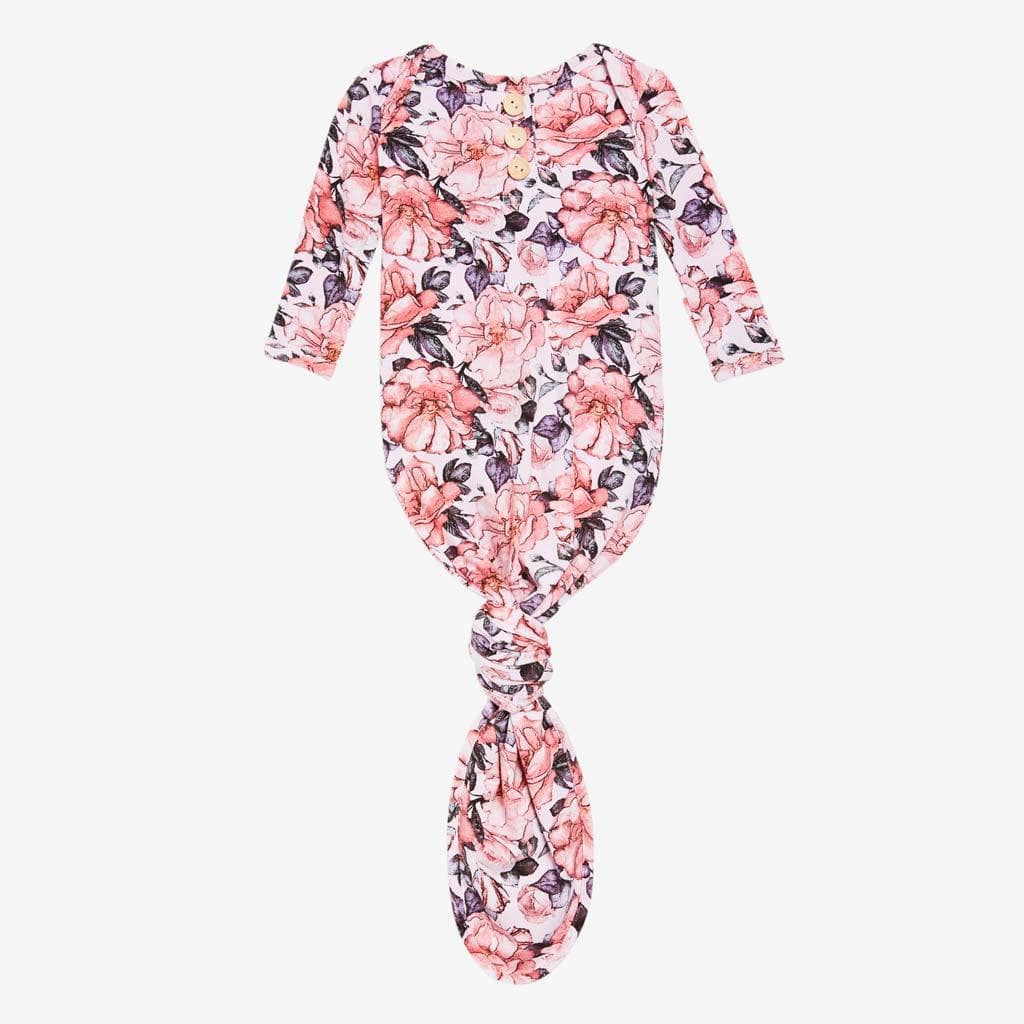 Vivi Floral Button Knotted Gown