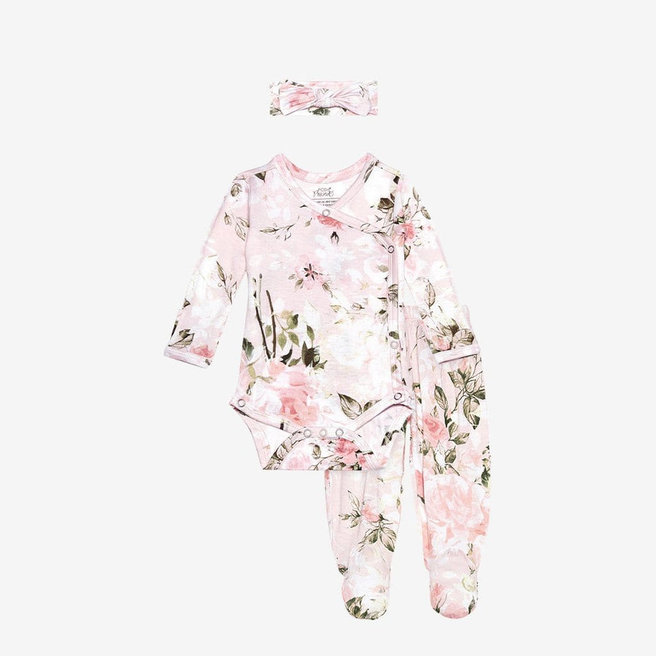 Vintage Pink Rose Kimono Set