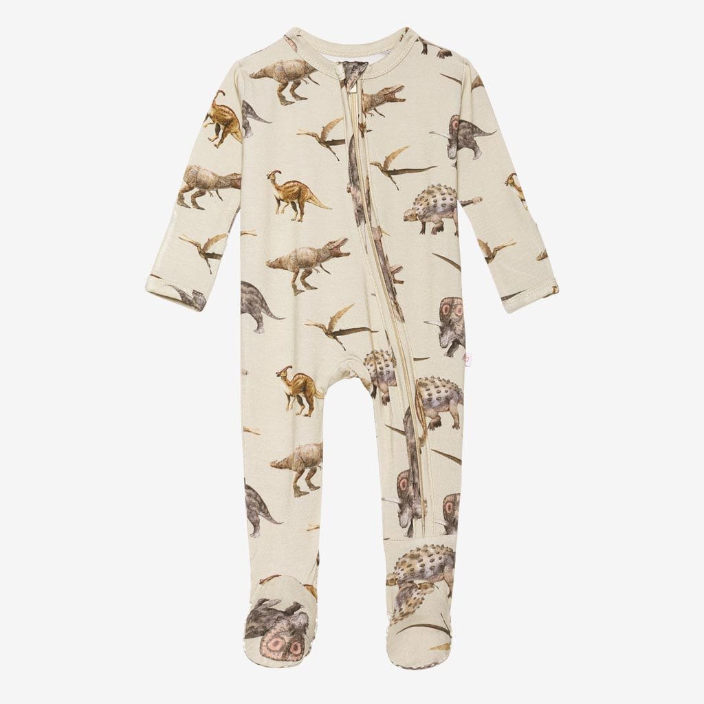 Vintage Dino Footie Zippered One Piece