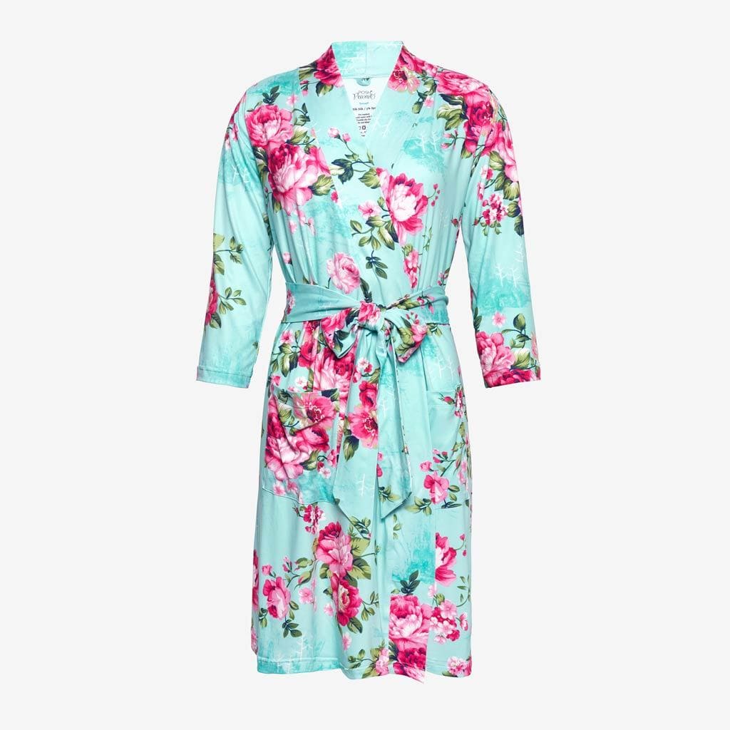 Aqua Floral Robe