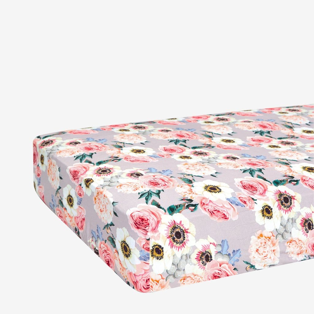 French Gray Crib Sheet