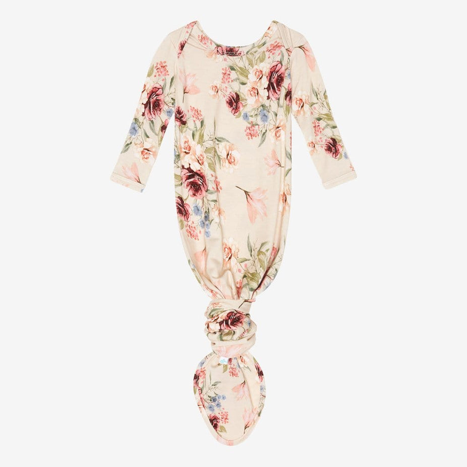 Gia Floral Button Knotted Gown