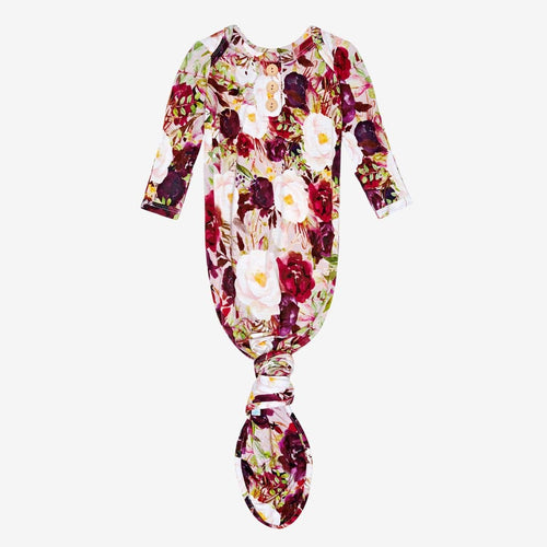 Gracie Floral Button Knotted Gown