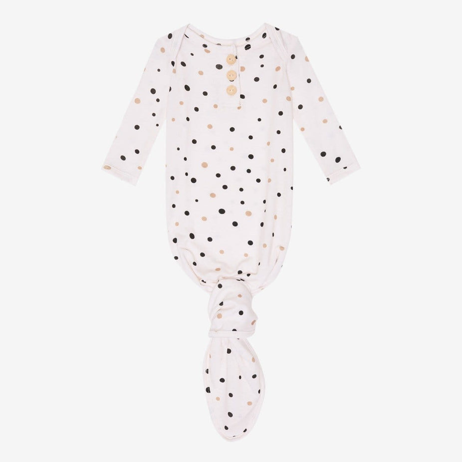 Jamie Polka Dot Button Knotted Gown