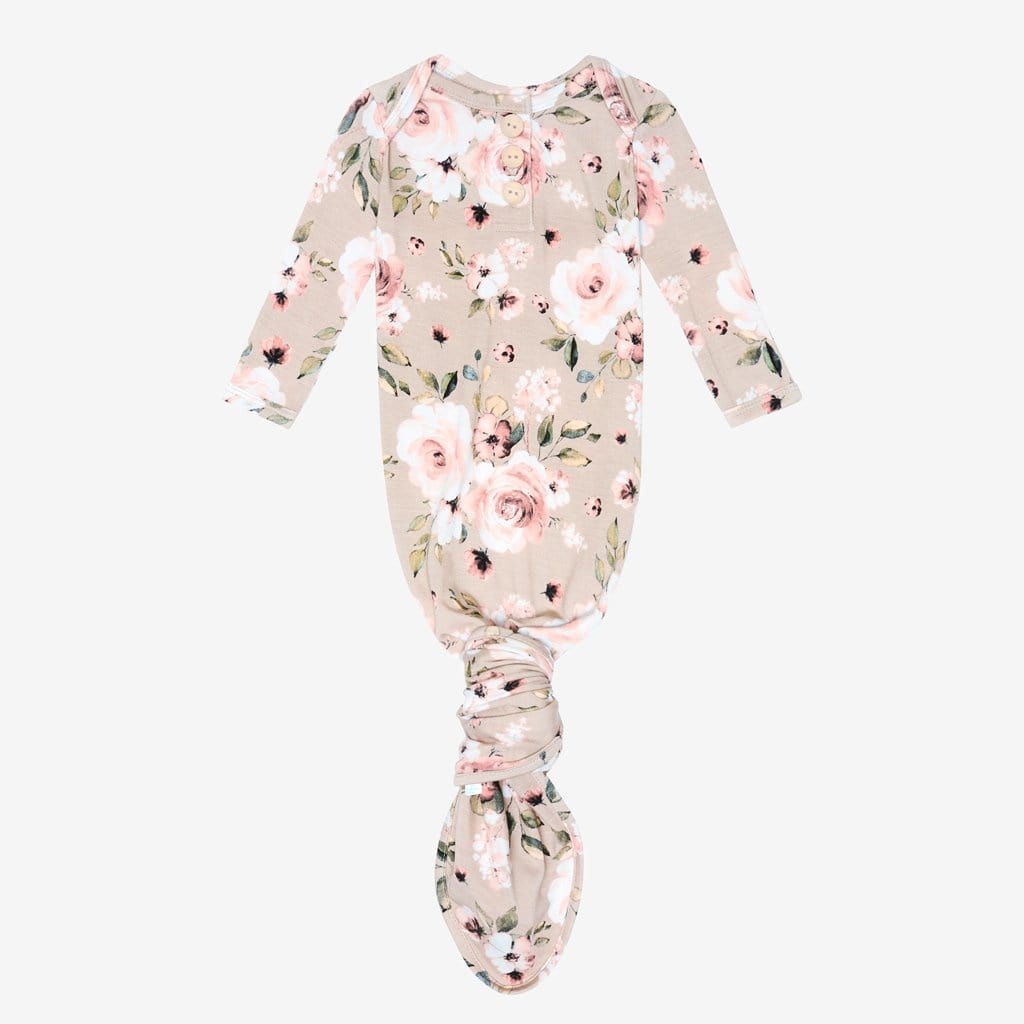 Sienna Floral Button Knotted Gown