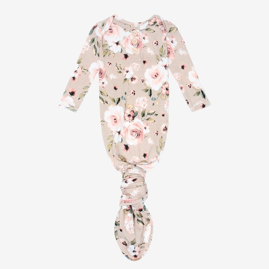Sienna Floral Button Knotted Gown