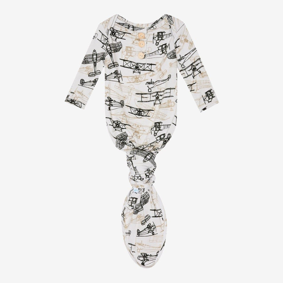 Wright Flyer Button Knotted Gown