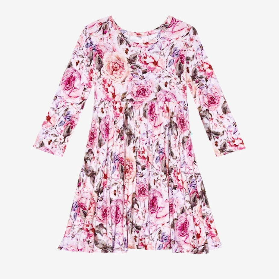 Elise Floral Long Sleeve Twirl Dress