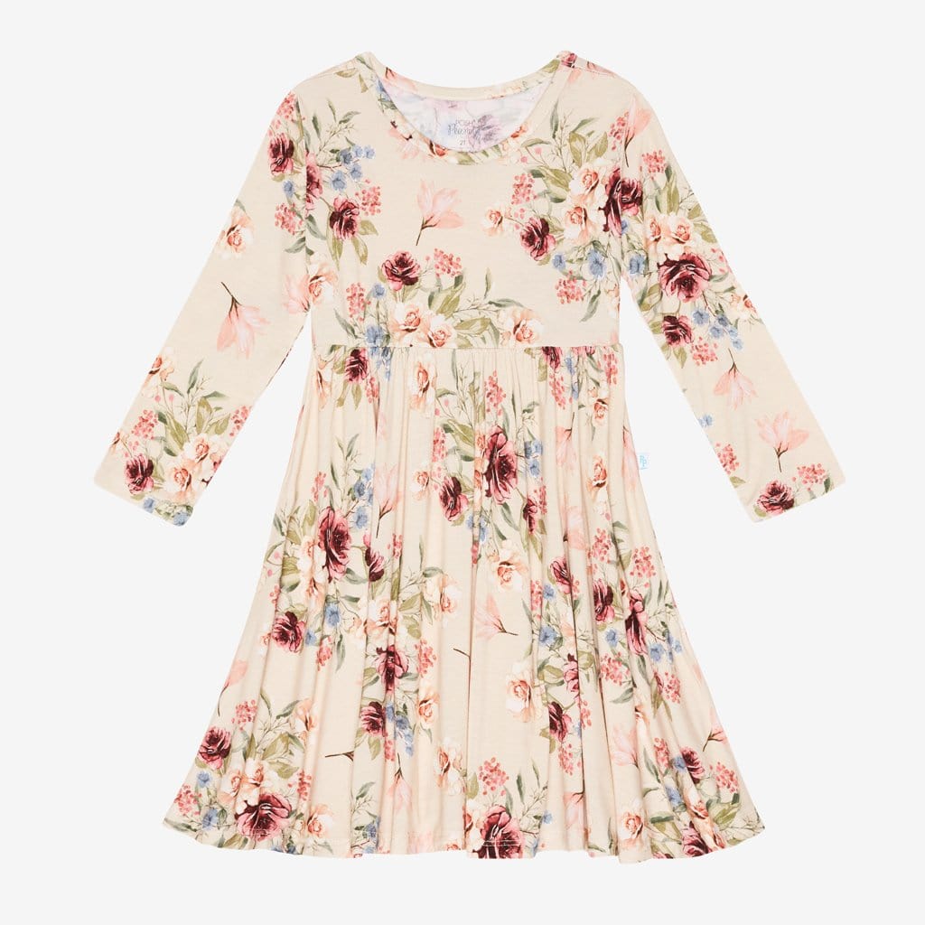 Gia Floral Long Sleeve Twirl Dress