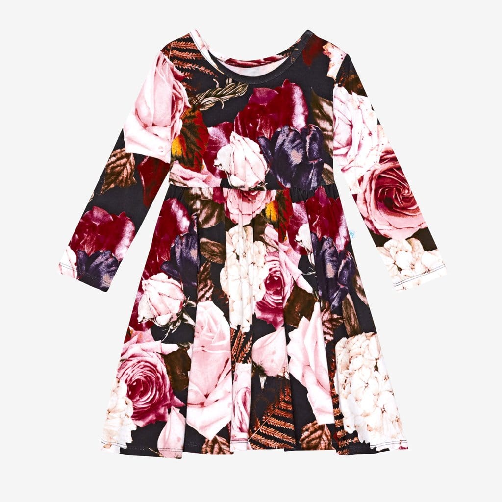 Zoey Floral Long Sleeve Twirl Dress