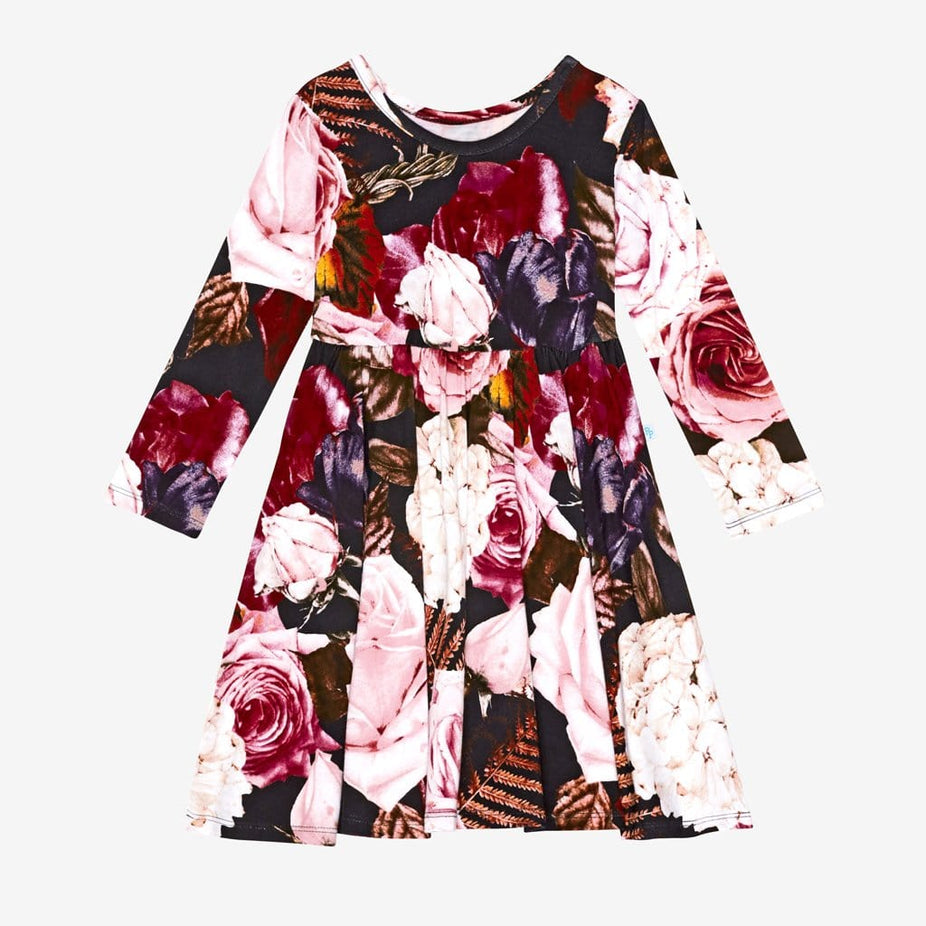 Zoey Floral Long Sleeve Twirl Dress