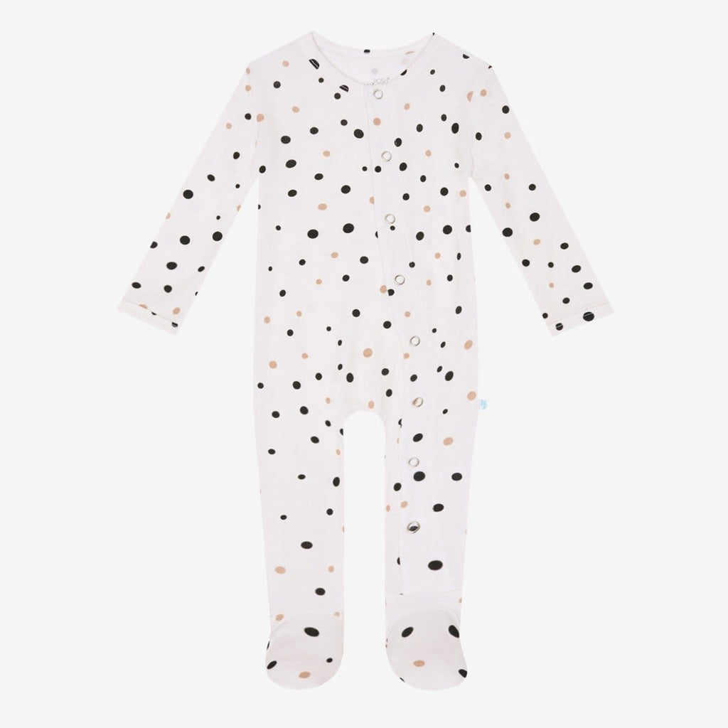 Jamie Polka Dot Footie Snap One Piece