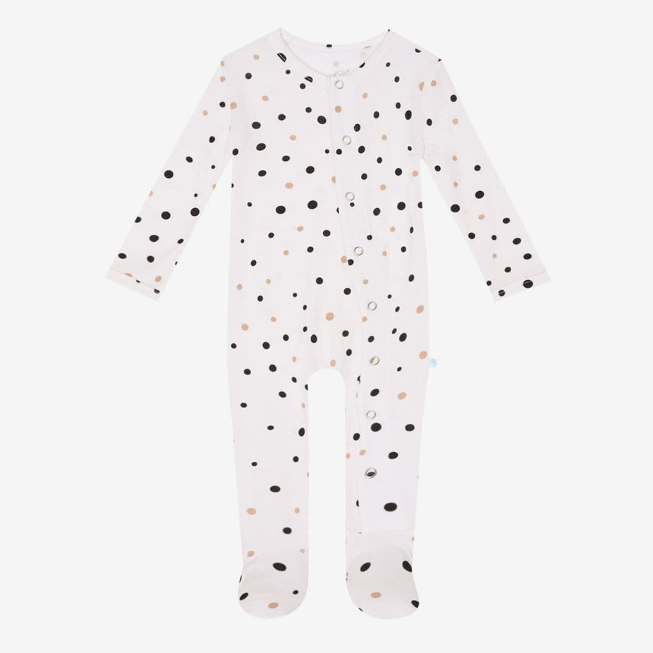 Jamie Polka Dot Footie Snap One Piece