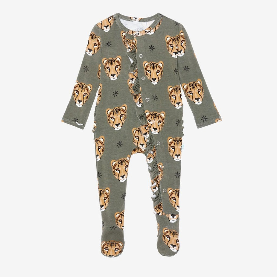 Amina Footie Ruffled Snap One Piece
