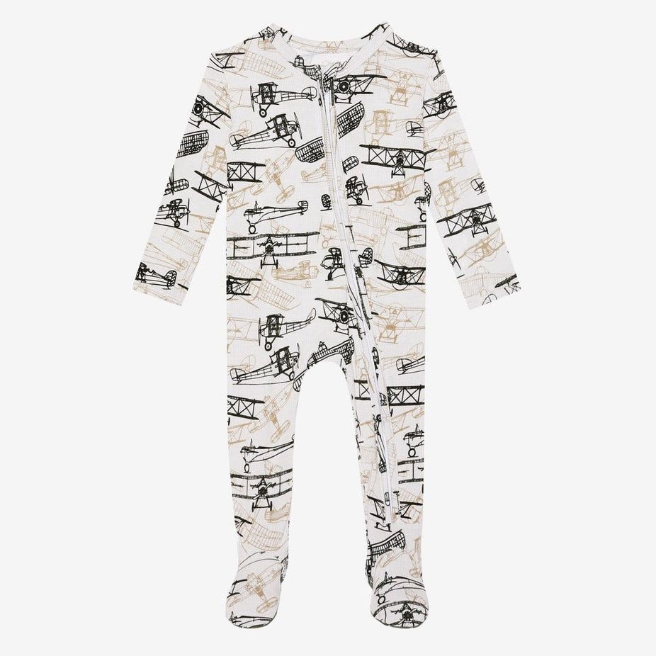 Wright Flyer Footie Zippered One Piece
