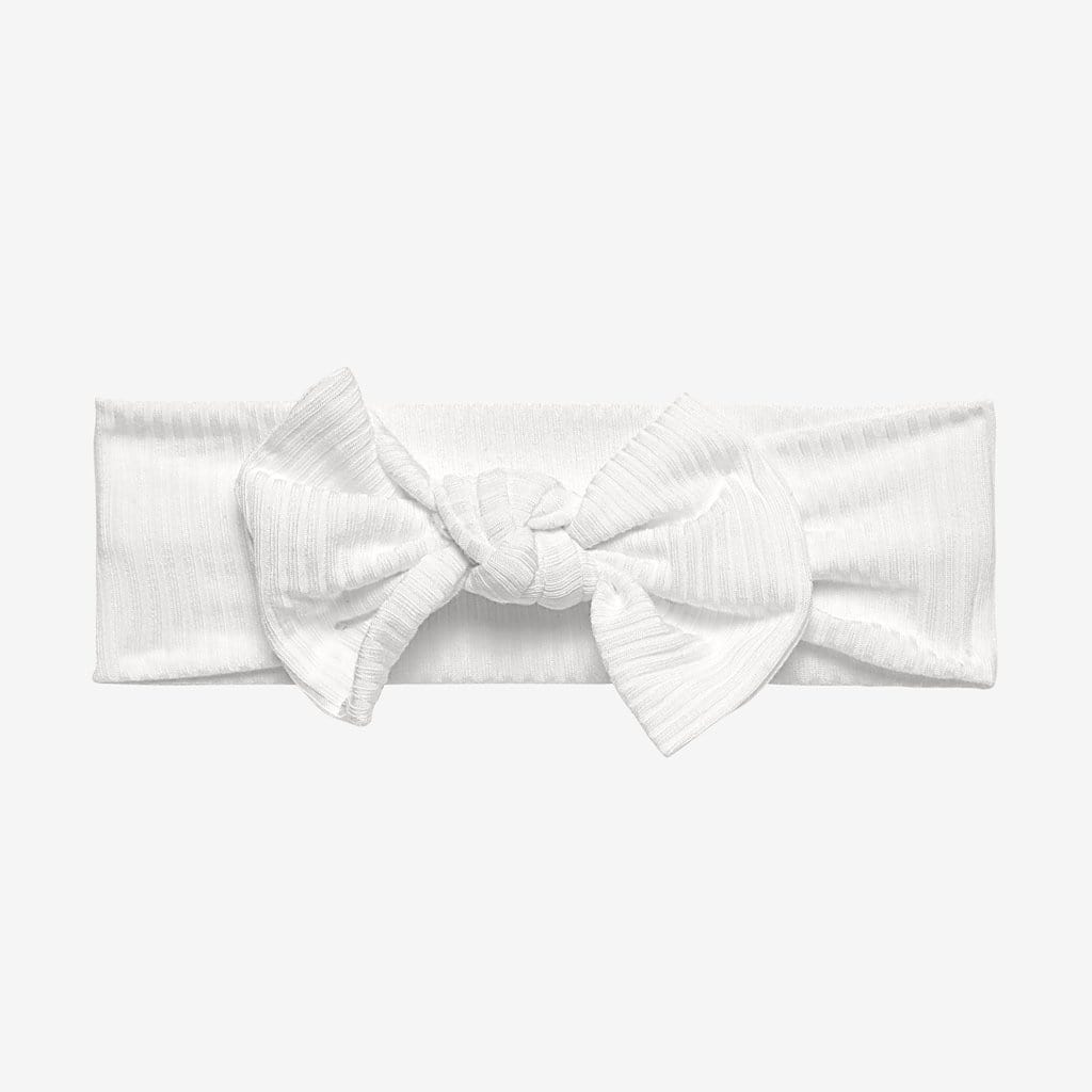 Off White Ribbed Headwrap