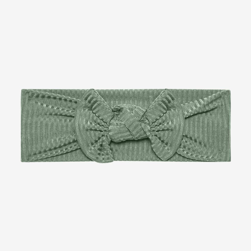 Dark Sage Ribbed Headwrap