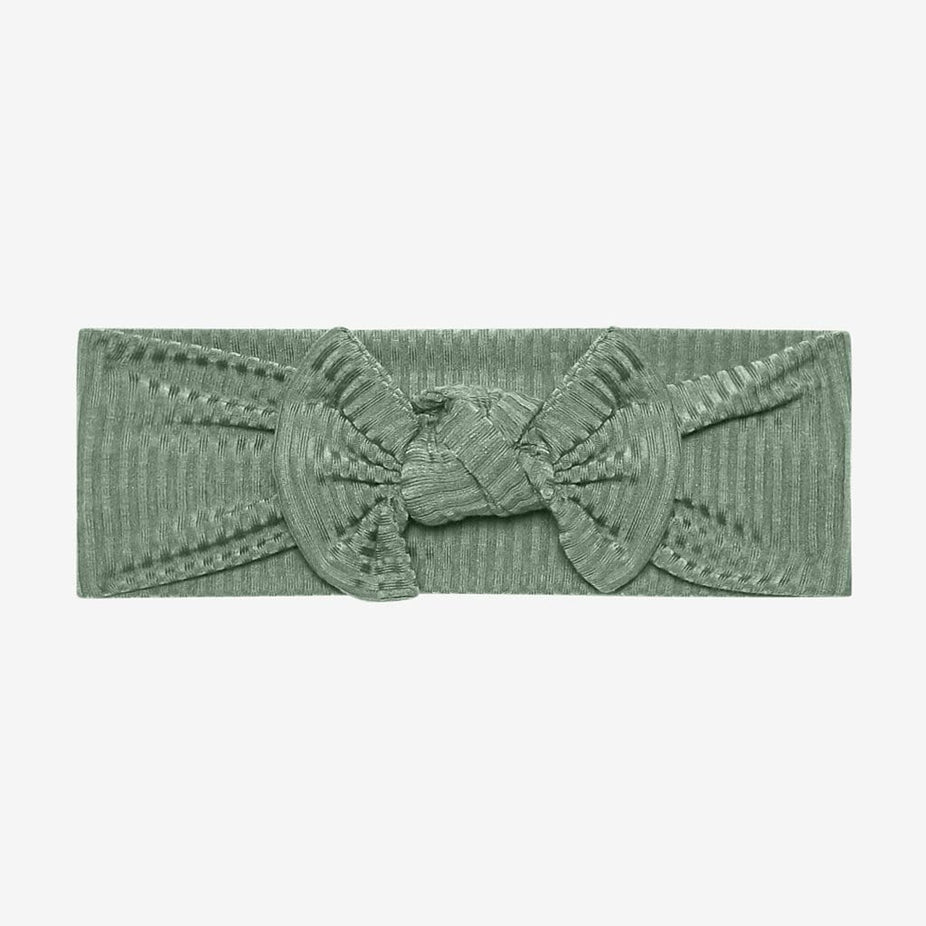 Dark Sage Ribbed Headwrap