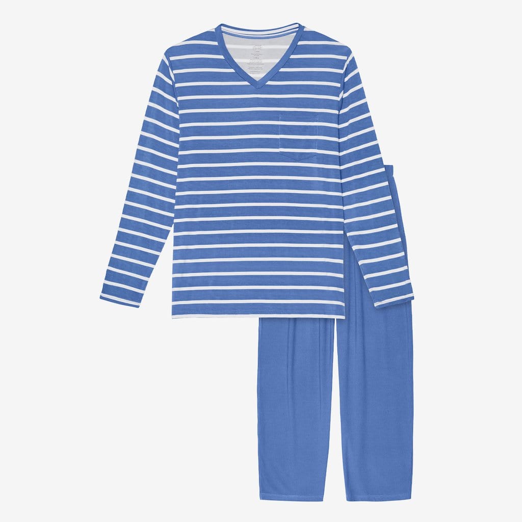 Denim Blue Stripe Men's Loungewear
