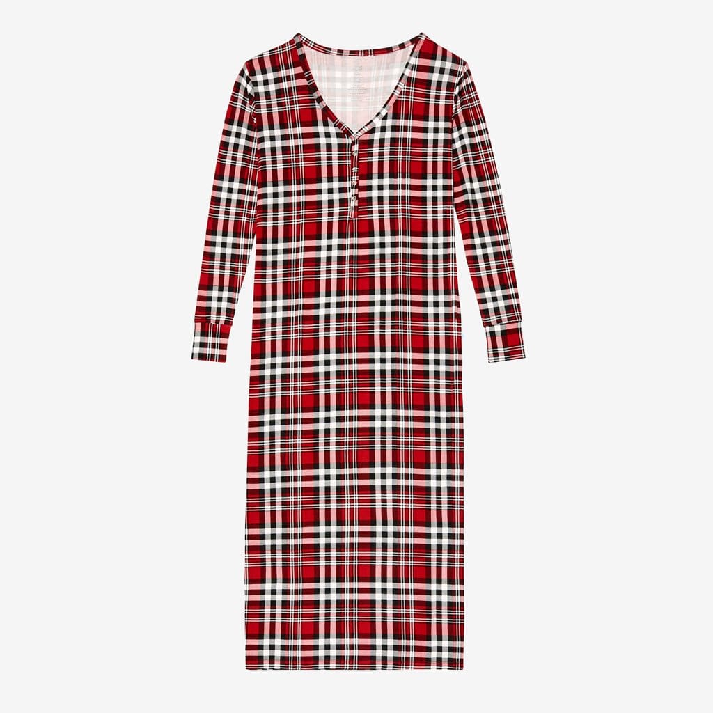 Noah Plaid Long Sleeve Maxi Dress