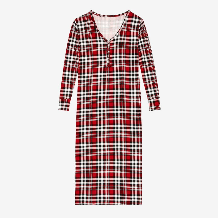 Noah Plaid Long Sleeve Maxi Dress