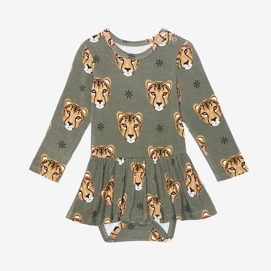 Amina Long Sleeve Twirl Skirt Bodysuit