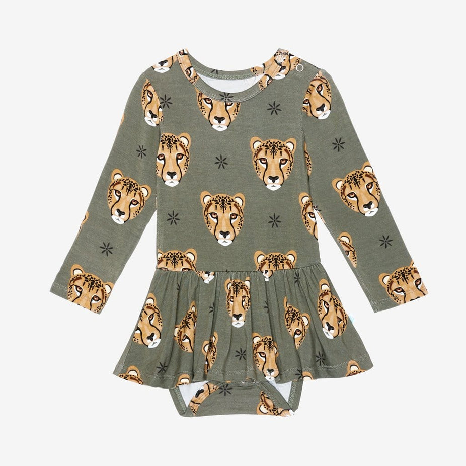 Amina Long Sleeve Twirl Skirt Bodysuit