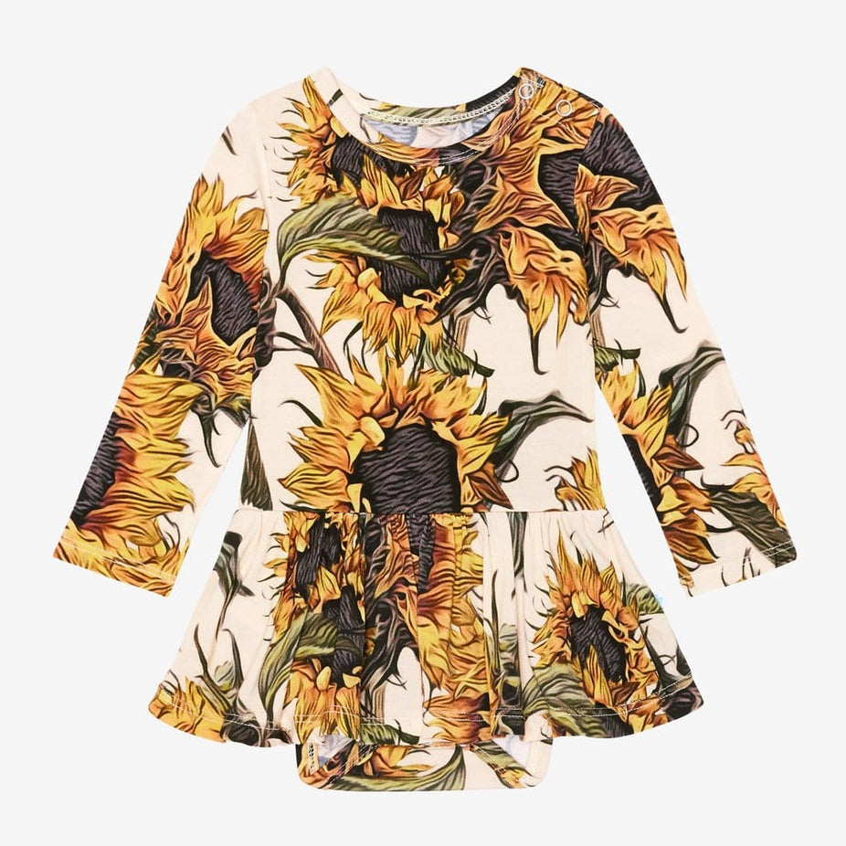 Arev Long Sleeve Twirl Skirt Bodysuit