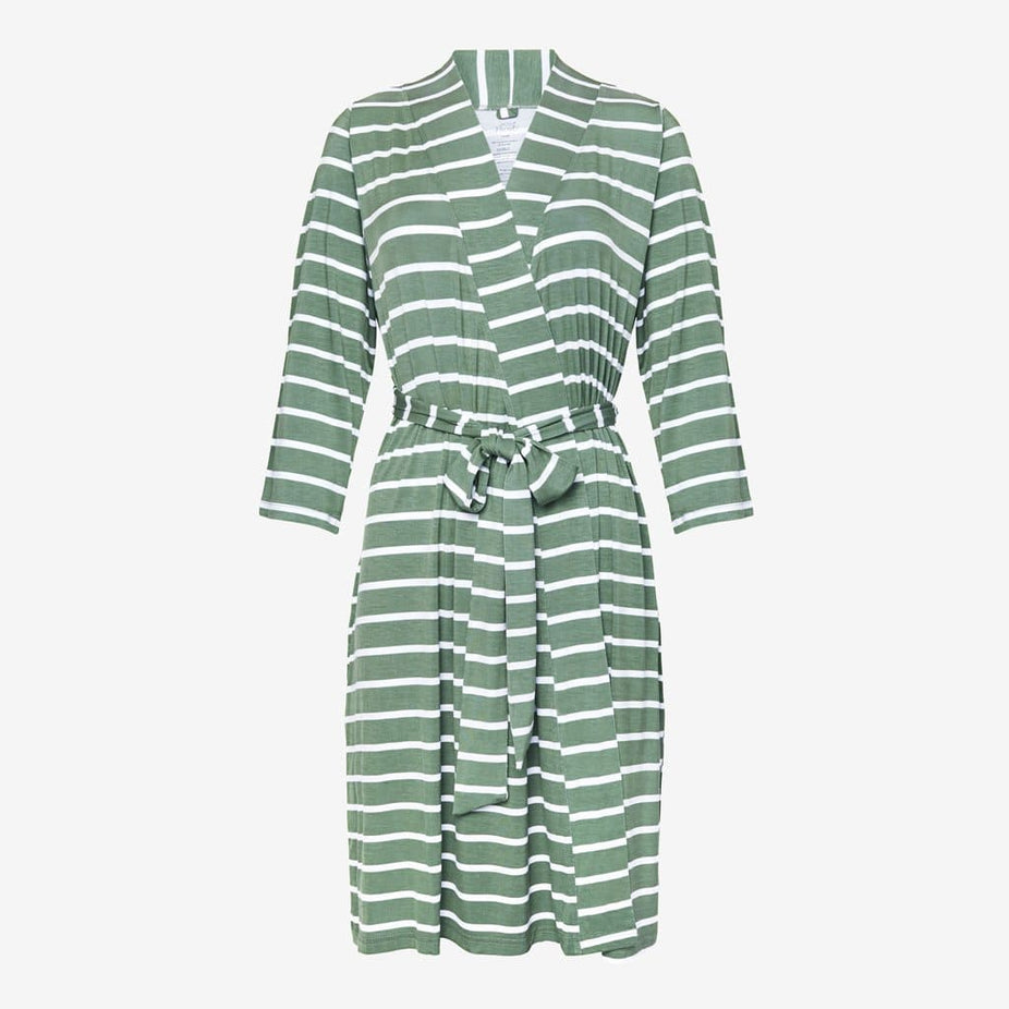 Dark Sage Stripe Robe