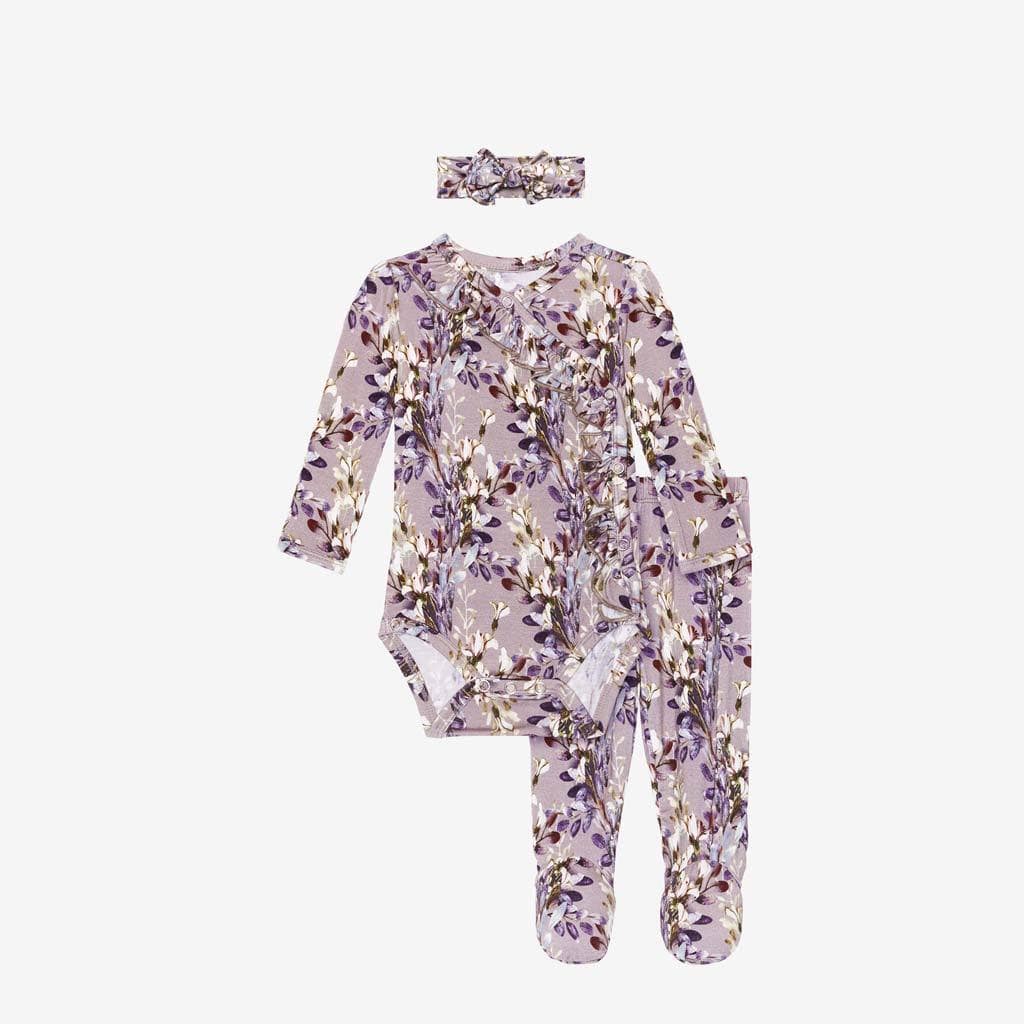 Trinity Floral Ruffled Kimono Set