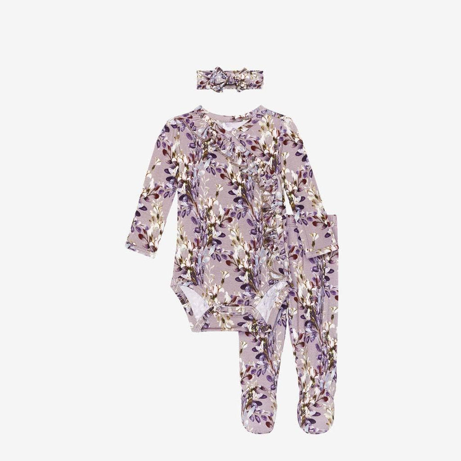 Trinity Floral Ruffled Kimono Set