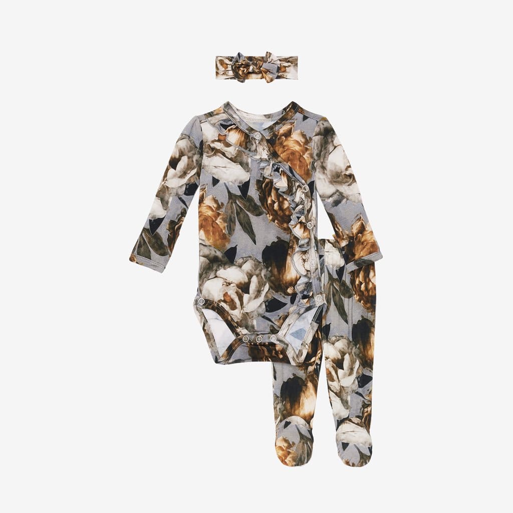 Paige Peony Ruffled Kimono Set