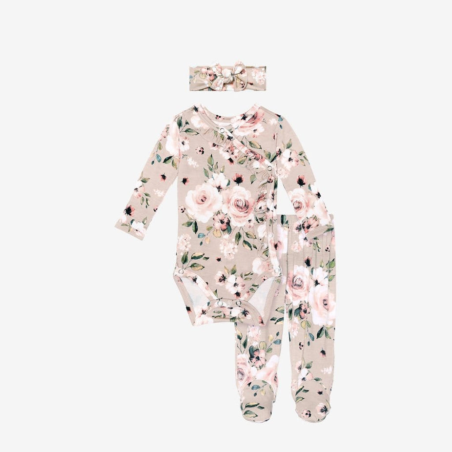 Sienna Floral Ruffled Kimono Set