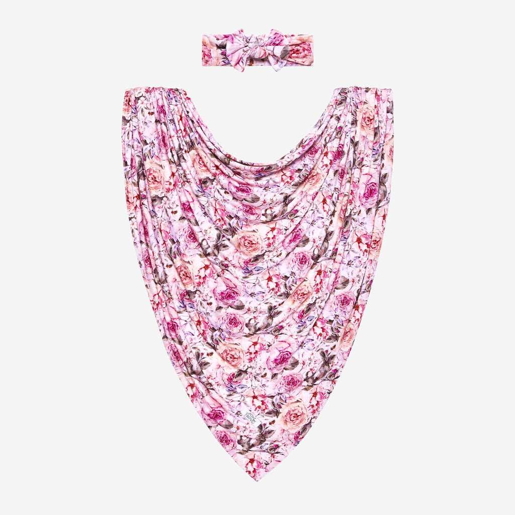 Elise Floral Swaddle Headband Set