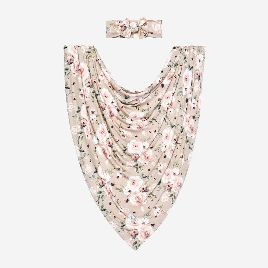 Sienna Floral Swaddle Headband Set