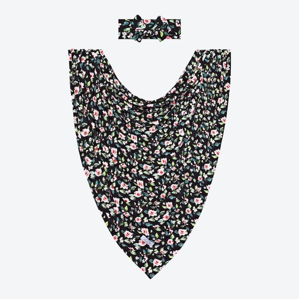 Lina Floral Swaddle Headband Set