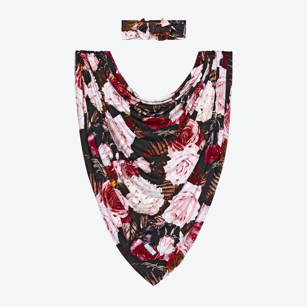 Zoey Floral Swaddle Headband Set