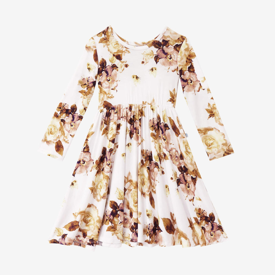 Reese Floral Long Sleeve Twirl Dress
