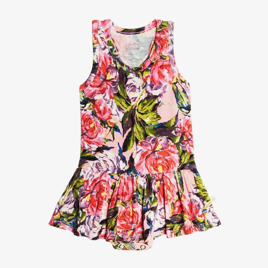 Lillian Floral Racerback Twirl Skirt Bodysuit