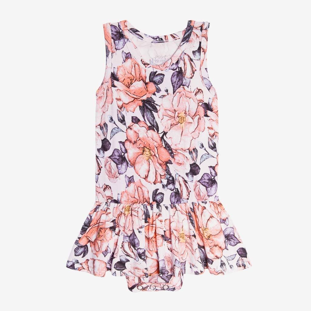 Vivi Floral Racerback Twirl Skirt Bodysuit