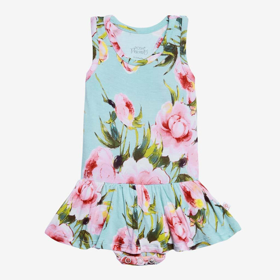 Carolina Floral Racerback Twirl Skirt Bodysuit