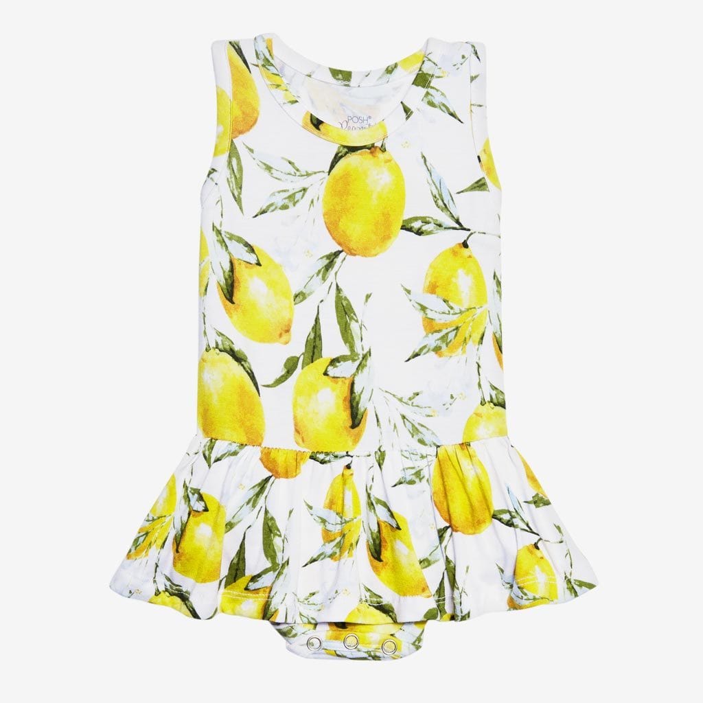 Lemon Racerback Twirl Skirt Bodysuit