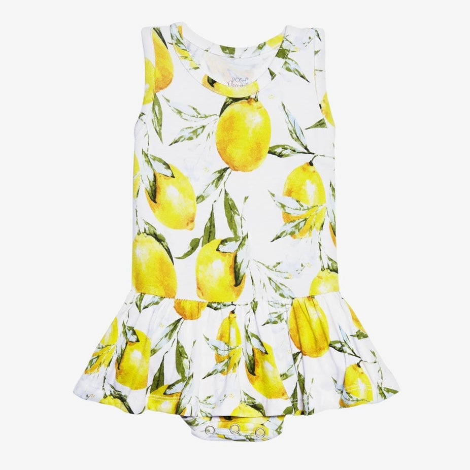 Lemon Racerback Twirl Skirt Bodysuit