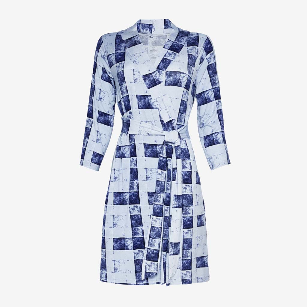 Denim Plaid Robe