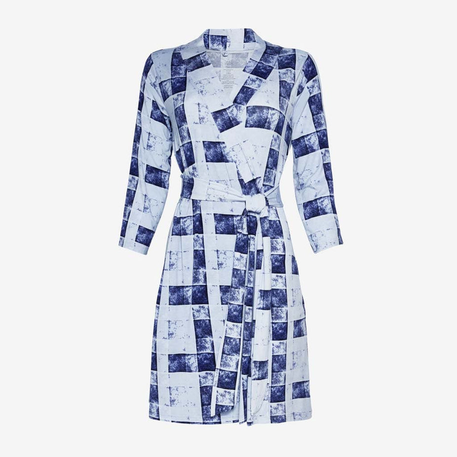 Denim Plaid Robe