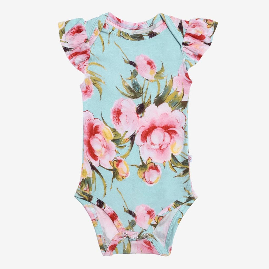 Carolina Floral Ruffled Cap Sleeve Bodysuit