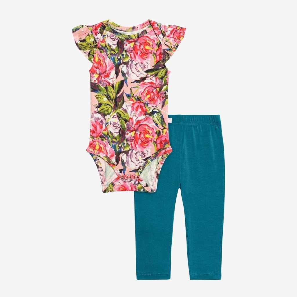Lillian Floral Bodysuit & Pants Set
