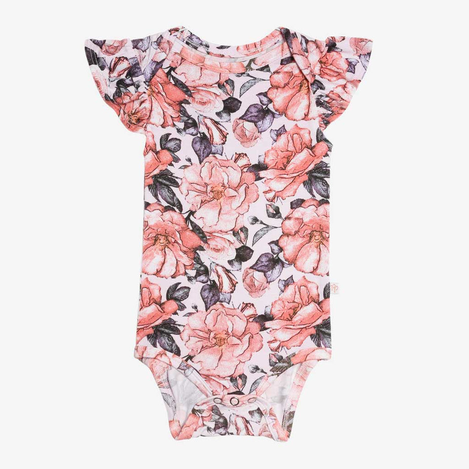 Vivi Floral Ruffled Cap Sleeve Bodysuit